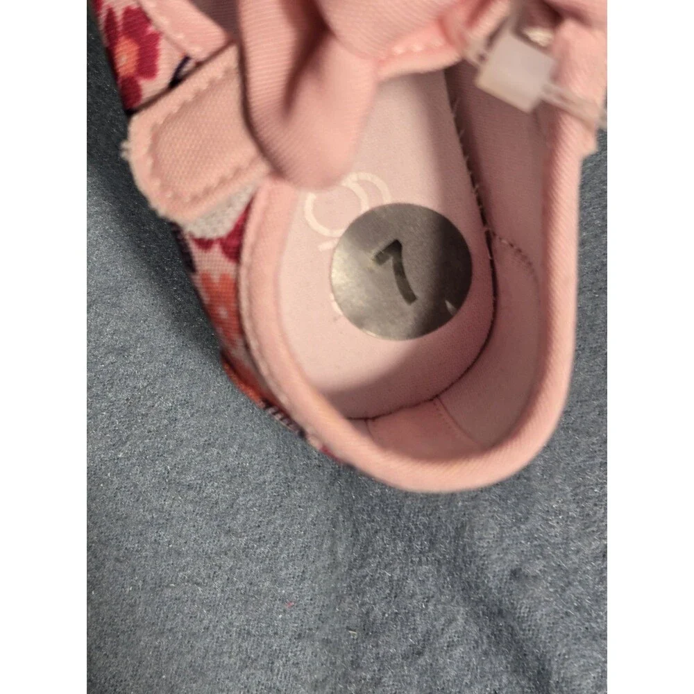 Toddler Girls Floral Bow Mary Jane Canvas Shoes New 7